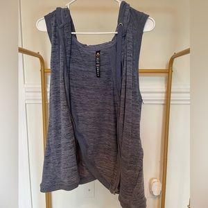 Blue hooded athletic vest. NWOT